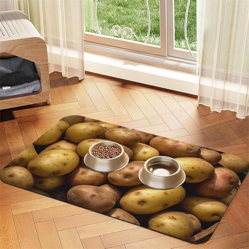 Futternapfmatte für Hundenäpfe und Wassernapf, rutschfest, saugfähig, Katzenfutterunterlage, Gartenkartoffeln, Haustierfuttermatte für Böden, keine Flecken, für Hunde und Katzen, Wassernapfmatte, 40 x Futternapfmatte für Hundenäpfe und Wassernapf, rutschfest, saugfähig, Katzenfutterunterlage, Gartenkartoffeln, Haustierfuttermatte für Böden, keine Flecken, für Hunde und Katzen, Wassernapfmatte, 40 x von AQRJKHD