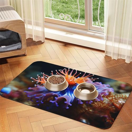 Futternapfmatte für Hundenäpfe und Wassernapf, rutschfest, saugfähig, Katzenfutterunterlage, Nacktschnapf, Haustierfuttermatte für Böden, keine Flecken, Wassernapf-Matte, 30 x 45 cm Futternapfmatte für Hundenäpfe und Wassernapf, rutschfest, saugfähig, Katzenfutterunterlage, Nacktschnapf, Haustierfuttermatte für Böden, keine Flecken, Wassernapf-Matte, 30 x 45 cm von AQRJKHD