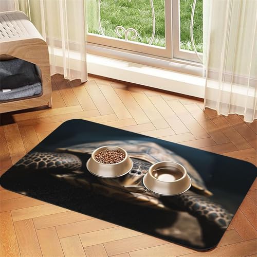 Futternapfmatte für Hundenäpfe und Wassernapf, rutschfest, saugfähig, Katzenfutterunterlage, Tierfuttermatte für Böden, keine Flecken, Wassernapfmatte, 40 x 60 cm Futternapfmatte für Hundenäpfe und Wassernapf, rutschfest, saugfähig, Katzenfutterunterlage, Tierfuttermatte für Böden, keine Flecken, Wassernapfmatte, 40 x 60 cm von AQRJKHD