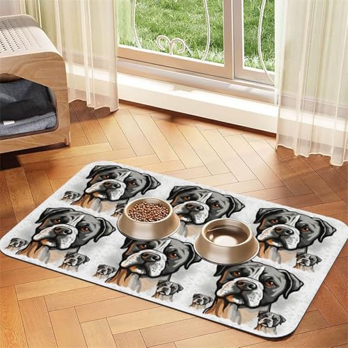 Futternapfmatte für Hundenäpfe und Wassernapf, rutschfest, saugfähig, Katzenfutterunterlage, amerikanische Bulldogge, Haustierfuttermatte für Böden, keine Flecken, Wassernapf-Matte, 30 x 45 cm Futternapfmatte für Hundenäpfe und Wassernapf, rutschfest, saugfähig, Katzenfutterunterlage, amerikanische Bulldogge, Haustierfuttermatte für Böden, keine Flecken, Wassernapf-Matte, 30 x 45 cm von AQRJKHD
