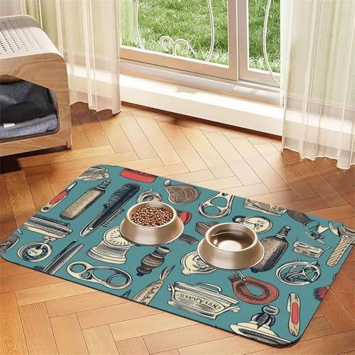 Futternapfmatte für Hundenäpfe und Wassernapf, rutschfest, saugfähig, für Katzen, Friseurladen, Haustierfuttermatte für Böden, keine Flecken, Wassernapfmatte, 40 x 60 cm Futternapfmatte für Hundenäpfe und Wassernapf, rutschfest, saugfähig, für Katzen, Friseurladen, Haustierfuttermatte für Böden, keine Flecken, Wassernapfmatte, 40 x 60 cm von AQRJKHD