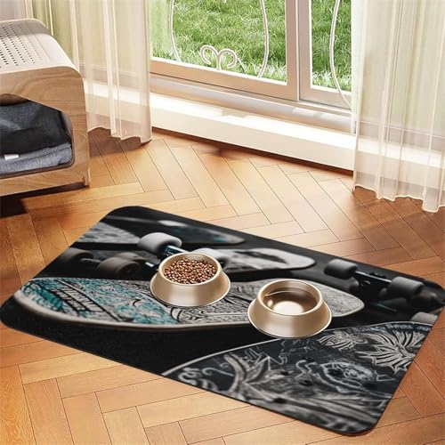 Futternapfmatte für Hundenäpfe und Wassernapf, rutschfest, saugfähig, für Katzen, Futtermatte für Böden, keine Flecken, Wassernapf-Matte, 30 x 45 cm Futternapfmatte für Hundenäpfe und Wassernapf, rutschfest, saugfähig, für Katzen, Futtermatte für Böden, keine Flecken, Wassernapf-Matte, 30 x 45 cm von AQRJKHD