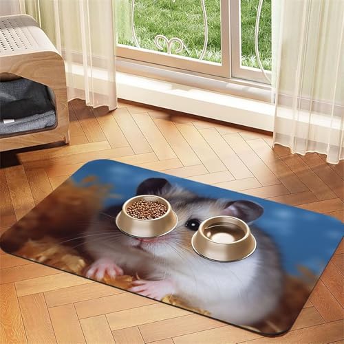 Futternapfmatte für Hundenäpfe und Wassernapf, rutschfest, saugfähig, für Katzen, Hamster, Haustierfuttermatte für Böden, keine Flecken, Wassernapfmatte, 40 x 60 cm Futternapfmatte für Hundenäpfe und Wassernapf, rutschfest, saugfähig, für Katzen, Hamster, Haustierfuttermatte für Böden, keine Flecken, Wassernapfmatte, 40 x 60 cm von AQRJKHD