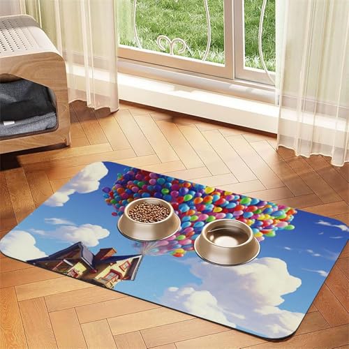 Futternapfmatte für Hundenäpfe und Wassernapf, rutschfest, saugfähig, für Katzen, buntes Luftballon- und Haustierfutter-Matte für Böden, keine Flecken, Wassernapf-Matte, 30 x 45 cm Futternapfmatte für Hundenäpfe und Wassernapf, rutschfest, saugfähig, für Katzen, buntes Luftballon- und Haustierfutter-Matte für Böden, keine Flecken, Wassernapf-Matte, 30 x 45 cm von AQRJKHD