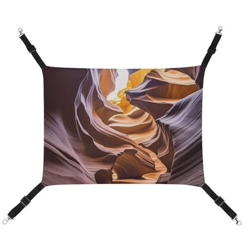 AQRJLPM Antelope Canyon Haustier-Hängematte mit verstellbaren Riemen und Metallhaken, zum Aufhängen, weich, atmungsaktiv, für Katzen, Welpen, Kaninchen, Kleintiere AQRJLPM Antelope Canyon Haustier-Hängematte mit verstellbaren Riemen und Metallhaken, zum Aufhängen, weich, atmungsaktiv, für Katzen, Welpen, Kaninchen, Kleintiere von AQRJLPM