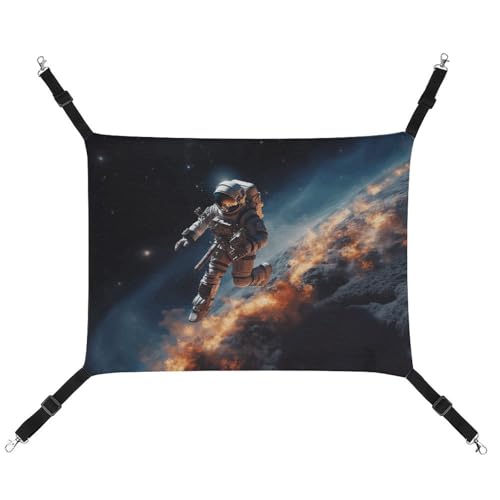 AQRJLPM Astronauten-Hängematte mit verstellbaren Riemen und Metallhaken, zum Aufhängen, weich, atmungsaktiv, für Katzen, Welpen, Kaninchen, Kleintiere AQRJLPM Astronauten-Hängematte mit verstellbaren Riemen und Metallhaken, zum Aufhängen, weich, atmungsaktiv, für Katzen, Welpen, Kaninchen, Kleintiere von AQRJLPM