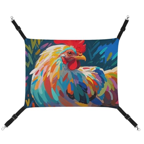 AQRJLPM Bunte Hängematte mit Huhn, mit verstellbaren Riemen und Metallhaken, zum Aufhängen, weich, atmungsaktiv, für Katzen, Welpen, Kaninchen, Kleintiere AQRJLPM Bunte Hängematte mit Huhn, mit verstellbaren Riemen und Metallhaken, zum Aufhängen, weich, atmungsaktiv, für Katzen, Welpen, Kaninchen, Kleintiere von AQRJLPM