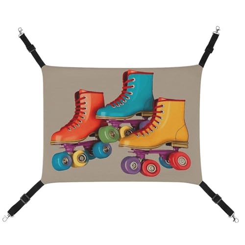 AQRJLPM Bunte Retro-Hängematte für Haustiere, mit verstellbaren Riemen und Metallhaken, zum Aufhängen, weich, atmungsaktiv, für Katzen, Welpen, Kaninchen, Kleintiere AQRJLPM Bunte Retro-Hängematte für Haustiere, mit verstellbaren Riemen und Metallhaken, zum Aufhängen, weich, atmungsaktiv, für Katzen, Welpen, Kaninchen, Kleintiere von AQRJLPM