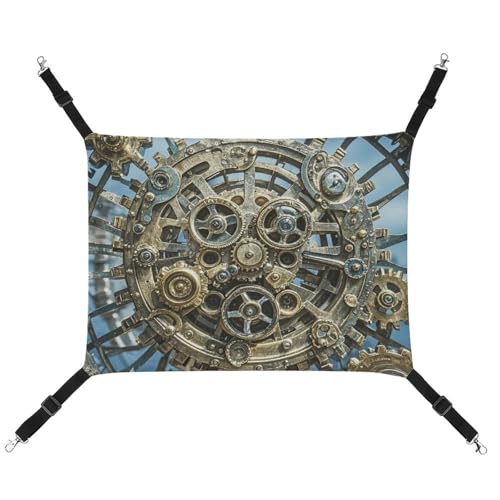 AQRJLPM Coole Steampunk-Haustier-Hängematte mit verstellbaren Gurten und Metallhaken, zum Aufhängen, weich, atmungsaktiv, für Katzen, Welpen, Kaninchen, Kleintiere AQRJLPM Coole Steampunk-Haustier-Hängematte mit verstellbaren Gurten und Metallhaken, zum Aufhängen, weich, atmungsaktiv, für Katzen, Welpen, Kaninchen, Kleintiere von AQRJLPM