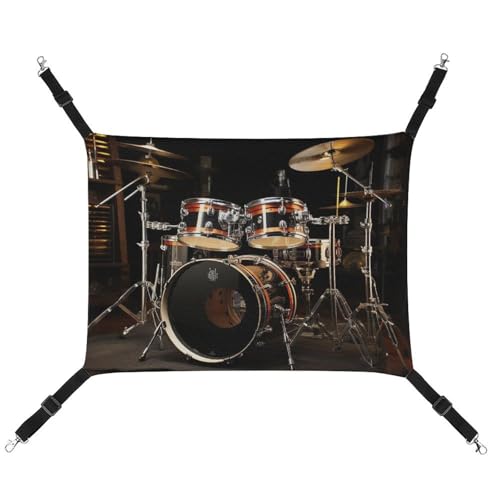 AQRJLPM Drum-Set Haustier-Hängematte mit verstellbaren Riemen und Metallhaken, Hängebett, weich, atmungsaktiv, Schlafhängematte für Katzen, Welpen, Kaninchen, Kleintiere AQRJLPM Drum-Set Haustier-Hängematte mit verstellbaren Riemen und Metallhaken, Hängebett, weich, atmungsaktiv, Schlafhängematte für Katzen, Welpen, Kaninchen, Kleintiere von AQRJLPM