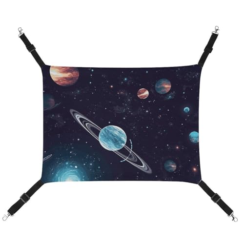 AQRJLPM Galaxy Decor Haustier-Hängematte mit verstellbaren Trägern und Metallhaken, Hängebett, weich, atmungsaktiv, für Katzen, Welpen, Kaninchen, Kleintiere AQRJLPM Galaxy Decor Haustier-Hängematte mit verstellbaren Trägern und Metallhaken, Hängebett, weich, atmungsaktiv, für Katzen, Welpen, Kaninchen, Kleintiere von AQRJLPM
