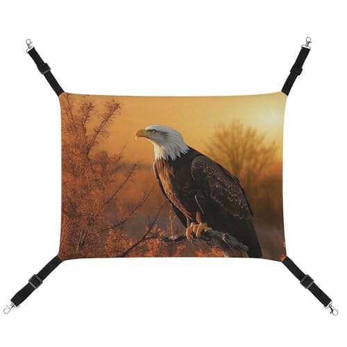 AQRJLPM Golden Sunset Glatzenadler Haustierhängematte mit verstellbaren Riemen und Metallhaken, Hängebett, weich, atmungsaktiv, für Katzen, Welpen, Kaninchen, Kleintiere AQRJLPM Golden Sunset Glatzenadler Haustierhängematte mit verstellbaren Riemen und Metallhaken, Hängebett, weich, atmungsaktiv, für Katzen, Welpen, Kaninchen, Kleintiere von AQRJLPM