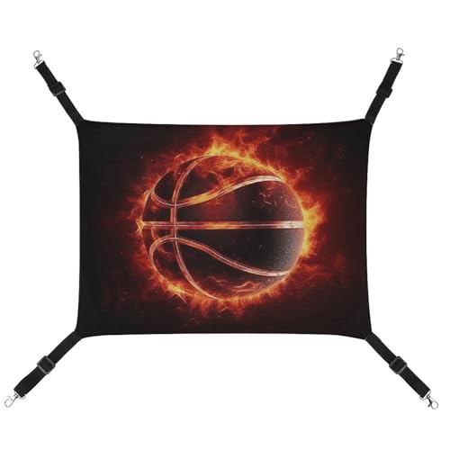AQRJLPM Hängematte für Haustiere, Basketball im Feuer, mit verstellbaren Riemen und Metallhaken, zum Aufhängen, weich, atmungsaktiv, für Katzen, Welpen, Kaninchen, Kleintiere AQRJLPM Hängematte für Haustiere, Basketball im Feuer, mit verstellbaren Riemen und Metallhaken, zum Aufhängen, weich, atmungsaktiv, für Katzen, Welpen, Kaninchen, Kleintiere von AQRJLPM