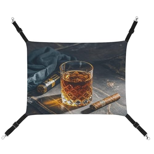 AQRJLPM Hängematte für Zigarren und Whiskey, mit verstellbaren Riemen und Metallhaken, zum Aufhängen, weich, atmungsaktiv, für Katzen, Welpen, Kaninchen, Kleintiere AQRJLPM Hängematte für Zigarren und Whiskey, mit verstellbaren Riemen und Metallhaken, zum Aufhängen, weich, atmungsaktiv, für Katzen, Welpen, Kaninchen, Kleintiere von AQRJLPM