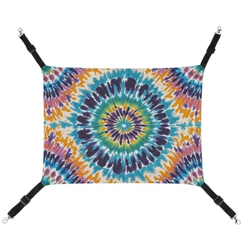 AQRJLPM Haustier-Hängematte mit Batikmuster, verstellbare Gurte und Metallhaken, zum Aufhängen, weich, atmungsaktiv, Schlafhängematte für Katzen, Welpen, Kaninchen, Kleintiere AQRJLPM Haustier-Hängematte mit Batikmuster, verstellbare Gurte und Metallhaken, zum Aufhängen, weich, atmungsaktiv, Schlafhängematte für Katzen, Welpen, Kaninchen, Kleintiere von AQRJLPM