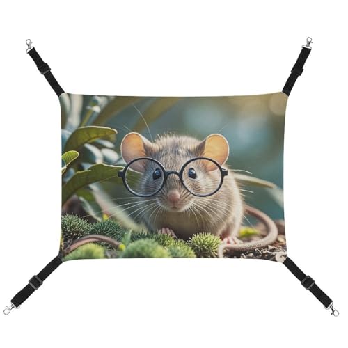 AQRJLPM Haustier-Hängematte mit Brille und Meerschweinchen, mit verstellbaren Riemen und Metallhaken, zum Aufhängen, weich, atmungsaktiv, für Katzen, Welpen, Kaninchen, Kleintiere AQRJLPM Haustier-Hängematte mit Brille und Meerschweinchen, mit verstellbaren Riemen und Metallhaken, zum Aufhängen, weich, atmungsaktiv, für Katzen, Welpen, Kaninchen, Kleintiere von AQRJLPM