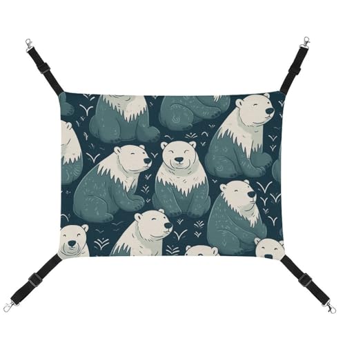 AQRJLPM Haustier-Hängematte mit Eisbär-Muster, mit verstellbaren Riemen und Metallhaken, zum Aufhängen, weich, atmungsaktiv, für Katzen, Welpen, Kaninchen, Kleintiere AQRJLPM Haustier-Hängematte mit Eisbär-Muster, mit verstellbaren Riemen und Metallhaken, zum Aufhängen, weich, atmungsaktiv, für Katzen, Welpen, Kaninchen, Kleintiere von AQRJLPM