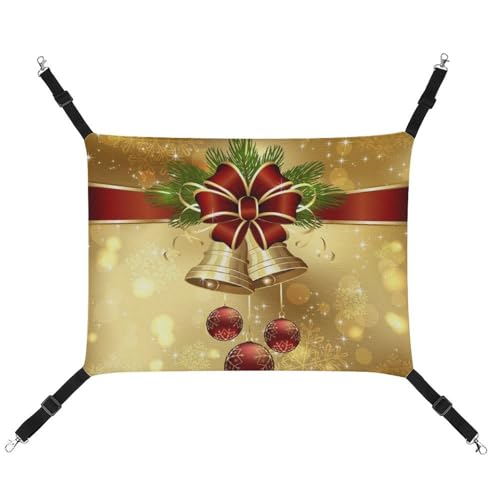 AQRJLPM Merry Christmas Haustier-Hängematte mit verstellbaren Riemen und Metallhaken, zum Aufhängen, weich, atmungsaktiv, für Katzen, Welpen, Kaninchen, Kleintiere AQRJLPM Merry Christmas Haustier-Hängematte mit verstellbaren Riemen und Metallhaken, zum Aufhängen, weich, atmungsaktiv, für Katzen, Welpen, Kaninchen, Kleintiere von AQRJLPM