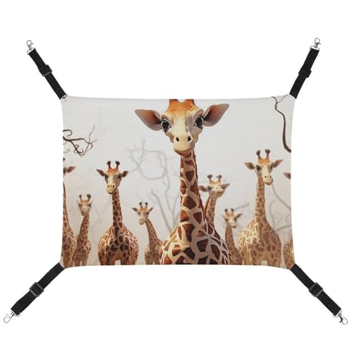AQRJLPM Niedliche Cartoon-Giraffen-Haustier-Hängematte mit verstellbaren Gurten und Metallhaken, zum Aufhängen, weich, atmungsaktiv, für Katzen, Welpen, Kaninchen, Kleintiere AQRJLPM Niedliche Cartoon-Giraffen-Haustier-Hängematte mit verstellbaren Gurten und Metallhaken, zum Aufhängen, weich, atmungsaktiv, für Katzen, Welpen, Kaninchen, Kleintiere von AQRJLPM