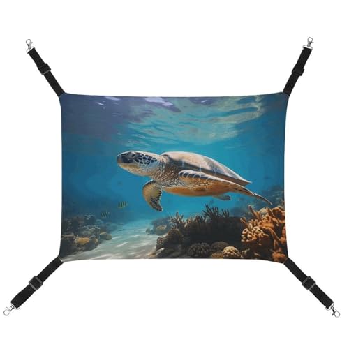 AQRJLPM Protect Marine Life Haustier-Hängematte mit verstellbaren Gurten und Metallhaken, Hängebett, weich, atmungsaktiv, für Katzen, Welpen, Kaninchen, Kleintiere AQRJLPM Protect Marine Life Haustier-Hängematte mit verstellbaren Gurten und Metallhaken, Hängebett, weich, atmungsaktiv, für Katzen, Welpen, Kaninchen, Kleintiere von AQRJLPM