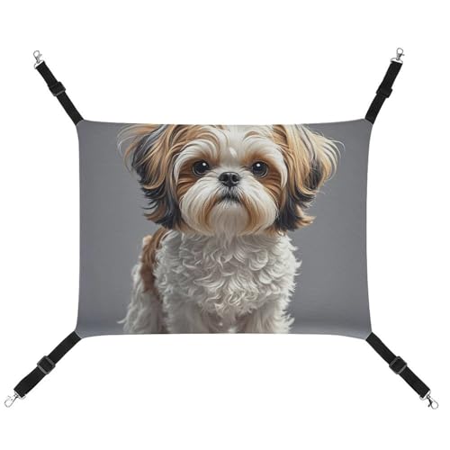 AQRJLPM Shih Tzu Hunde-Hängematte mit verstellbaren Gurten und Metallhaken, Hängebett, weich, atmungsaktiv, für Katzen, Welpen, Kaninchen, Kleintiere AQRJLPM Shih Tzu Hunde-Hängematte mit verstellbaren Gurten und Metallhaken, Hängebett, weich, atmungsaktiv, für Katzen, Welpen, Kaninchen, Kleintiere von AQRJLPM
