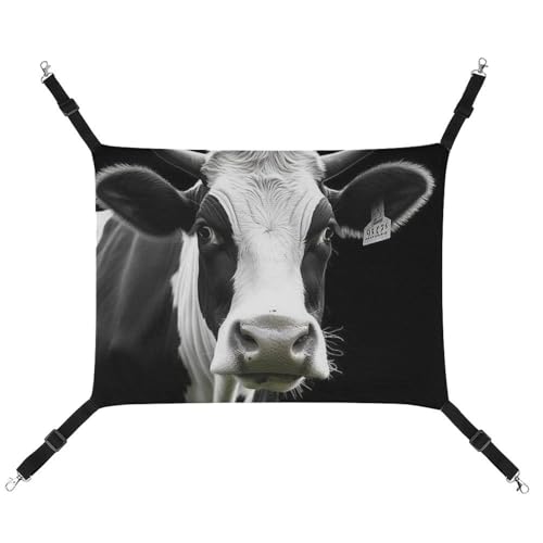 AQRJLPM Tier-Hängematte mit Kuhkopf, mit verstellbaren Riemen und Metallhaken, zum Aufhängen, weich, atmungsaktiv, für Katzen, Welpen, Kaninchen, Kleintiere AQRJLPM Tier-Hängematte mit Kuhkopf, mit verstellbaren Riemen und Metallhaken, zum Aufhängen, weich, atmungsaktiv, für Katzen, Welpen, Kaninchen, Kleintiere von AQRJLPM