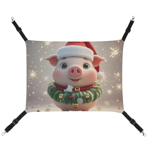 AQRJLPM Weihnachtsmütze, Haustier-Hängematte mit verstellbaren Riemen und Metallhaken, Hängebett, weich, atmungsaktiv, für Katzen, Welpen, Kaninchen, Kleintiere AQRJLPM Weihnachtsmütze, Haustier-Hängematte mit verstellbaren Riemen und Metallhaken, Hängebett, weich, atmungsaktiv, für Katzen, Welpen, Kaninchen, Kleintiere von AQRJLPM