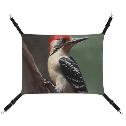 AQRJLPM Woodpecker Haustier-Hängematte mit verstellbaren Trägern und Metallhaken, Hängebett, weich, atmungsaktiv, für Katzen, Welpen, Kaninchen, Kleintiere AQRJLPM Woodpecker Haustier-Hängematte mit verstellbaren Trägern und Metallhaken, Hängebett, weich, atmungsaktiv, für Katzen, Welpen, Kaninchen, Kleintiere von AQRJLPM