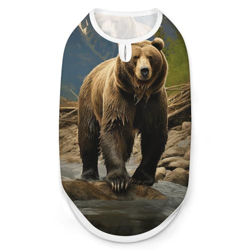 Braunbär-Hunde-Shirt, schnell trocknend, atmungsaktiv, weich, dehnbar, ärmellos, Hundebekleidung, Größe XXL Braunbär-Hunde-Shirt, schnell trocknend, atmungsaktiv, weich, dehnbar, ärmellos, Hundebekleidung, Größe XXL von AQRJLPM