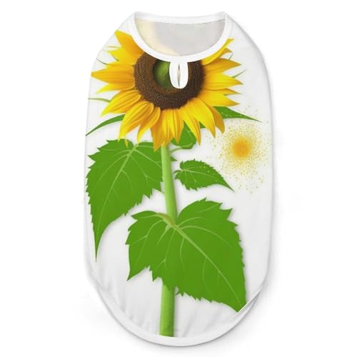 Hunde-Shirt, Sonnenblume und Unkraut, schnell trocknend, atmungsaktiv, weich, dehnbar, ärmellos, Hundebekleidung, Größe XXL Hunde-Shirt, Sonnenblume und Unkraut, schnell trocknend, atmungsaktiv, weich, dehnbar, ärmellos, Hundebekleidung, Größe XXL von AQRJLPM