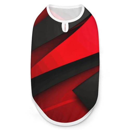 Hunde-Shirt, schnell trocknend, atmungsaktiv, weich, dehnbar, ärmellos, Größe M, Rot / Schwarz Hunde-Shirt, schnell trocknend, atmungsaktiv, weich, dehnbar, ärmellos, Größe M, Rot / Schwarz von AQRJLPM