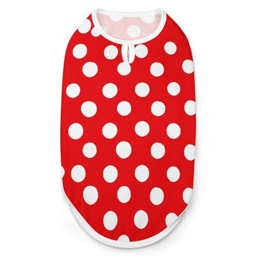 Hunde-Shirt, schnell trocknend, atmungsaktiv, weich, dehnbar, ärmellos, Größe M, Rot und Weiß Hunde-Shirt, schnell trocknend, atmungsaktiv, weich, dehnbar, ärmellos, Größe M, Rot und Weiß von AQRJLPM