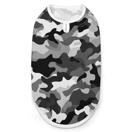 Hunde-Shirt, schnelltrocknend, atmungsaktiv, weich, dehnbar, ärmellos, Größe XL, Schwarz / Grau / Weiß Hunde-Shirt, schnelltrocknend, atmungsaktiv, weich, dehnbar, ärmellos, Größe XL, Schwarz / Grau / Weiß von AQRJLPM