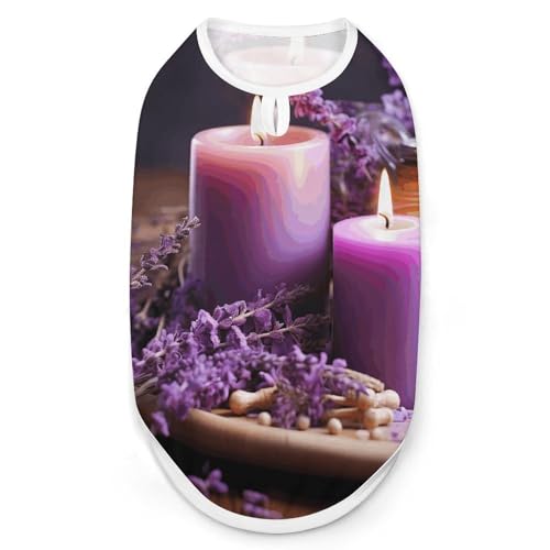 Hunde-Shirt, schnelltrocknend, atmungsaktiv, weich, dehnbar, ärmellos, Violett, Lavendel mit Kerzen, Größe XXL Hunde-Shirt, schnelltrocknend, atmungsaktiv, weich, dehnbar, ärmellos, Violett, Lavendel mit Kerzen, Größe XXL von AQRJLPM