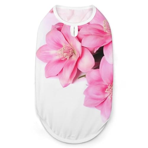 Hundeshirt mit schönen Blumen, schnell trocknend, atmungsaktiv, weich, dehnbar, ärmellos, Größe S von AQRJLPM