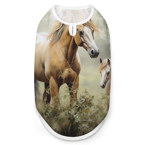 Paintings Horses Hunde-Shirt, schnelltrocknend, atmungsaktiv, weich, dehnbar, ärmellos, Größe S Paintings Horses Hunde-Shirt, schnelltrocknend, atmungsaktiv, weich, dehnbar, ärmellos, Größe S von AQRJLPM