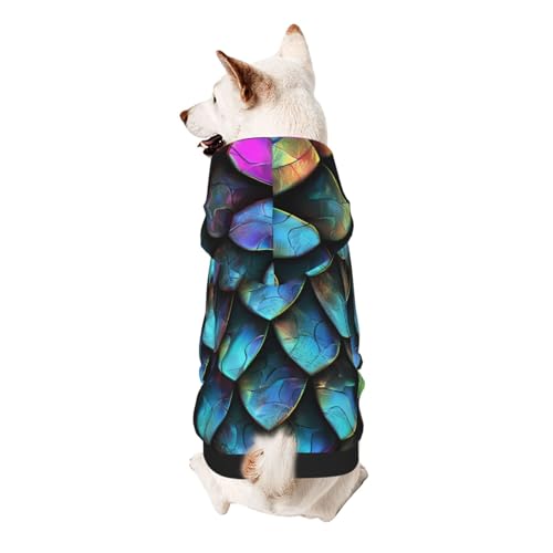 3D-Hoodie mit magischem Drachenschuppen-Muster, bedruckt, weich, gemütlich und atmungsaktiv, Haustier-Sweatshirt, niedliche Haustierkleidung für Hunde, Katzen, kleine Haustiere, Größe XXL 3D-Hoodie mit magischem Drachenschuppen-Muster, bedruckt, weich, gemütlich und atmungsaktiv, Haustier-Sweatshirt, niedliche Haustierkleidung für Hunde, Katzen, kleine Haustiere, Größe XXL von AQRJLPO