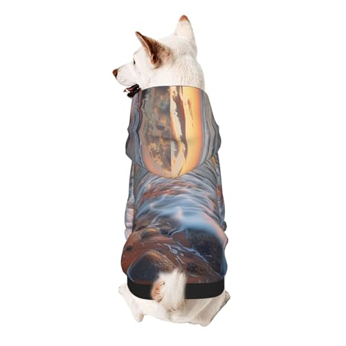Beach Maui Hunde-Kapuzenpullover mit Sonnenuntergang, Meereswellen, Wolken, weich, gemütlich und atmungsaktiv, niedliche Haustierkleidung für Hunde, Katzen, kleine Haustiere, Größe XL von AQRJLPO