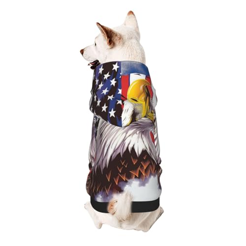 Hundepullover, Adler, mit amerikanischer Flagge, weich, bequem, atmungsaktiv, niedlich, für Hunde, Katzen und kleine Haustiere, Gr Hundepullover, Adler, mit amerikanischer Flagge, weich, bequem, atmungsaktiv, niedlich, für Hunde, Katzen und kleine Haustiere, Gr von AQRJLPO