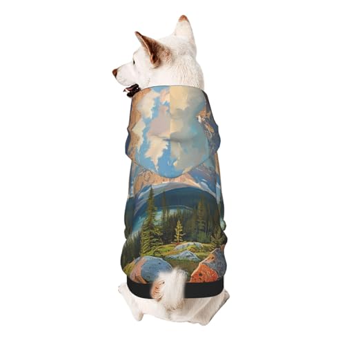 Hundepullover, bedruckt, Nationalpark, weich, bequem, atmungsaktiv, niedliches Kleidungsstück für Hunde, Katzen und kleine Haustiere, Größe XS Hundepullover, bedruckt, Nationalpark, weich, bequem, atmungsaktiv, niedliches Kleidungsstück für Hunde, Katzen und kleine Haustiere, Größe XS von AQRJLPO