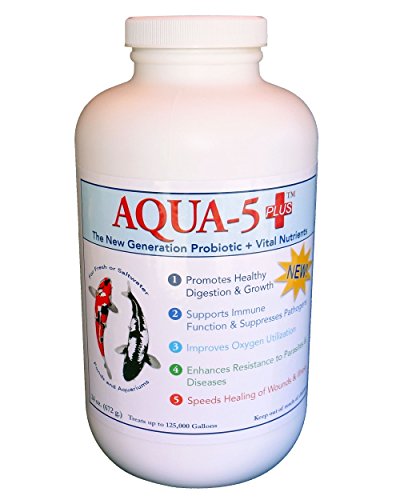 AQUA-5 PLUS+ die ganz Neue Generation der Milchsäurebakterien + Probiotika + Vitamine Koi Teich Bakterien 336 g bis 672 g (672 g (24 oz.) Jumbo) von AQUA-5 PLUS+