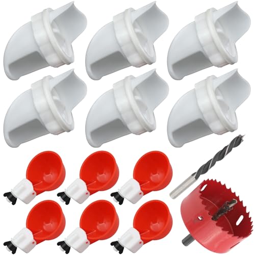 AQUA KT DIY Hühner-Wasser- und Futterspender Set beinhaltet automatische Hühner-Wasserbecher und Futternapf, kein Abfall für Hühnerhaus-Zubehör AQUA KT DIY Hühner-Wasser- und Futterspender Set beinhaltet automatische Hühner-Wasserbecher und Futternapf, kein Abfall für Hühnerhaus-Zubehör von AQUA KT