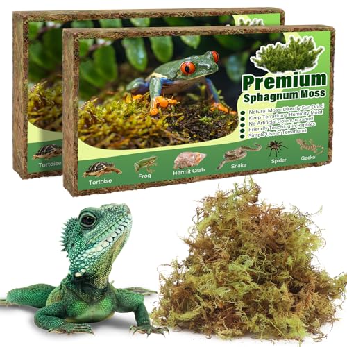AQUA KT Reptilien Premium Sphagnummoos Natur Waldmoos Einstreu Substrat für Eidechse Schlange Frosch Leopard Gecko Schildkröte Einsiedlerkrebs Terrarium Lebensraum AQUA KT Reptilien Premium Sphagnummoos Natur Waldmoos Einstreu Substrat für Eidechse Schlange Frosch Leopard Gecko Schildkröte Einsiedlerkrebs Terrarium Lebensraum von AQUA KT