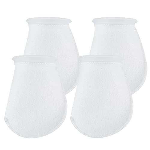 Aqua KT Aquarium 200um Mikrofiltersockenbeutel für DIY-Fischtank-Filtersystem, 10,2 cm Durchmesser Ring x 17,8 cm Filtersockenlänge, 4 Stück von AQUA KT