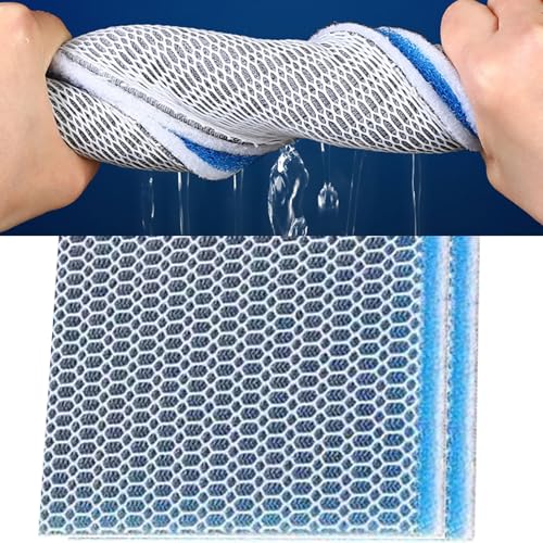 AQUACLR 8D Filterwatte Aquarium, Filterschwamm Aquarium, Aquarium Filtermaterial, Filterschwämme, Wiederverwendbar, Geeignet für Fischteich- und Aquariumfilter (25 x 11 cm) von AQUACLR