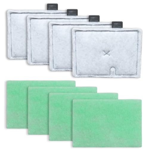 AQUACLR Kompatibel mit Interpet internen Patronenfilter CF1, viermonatiges Service-Kit (4 x Filterkartuschen, 4 x Algaway Pads) von AQUACLR