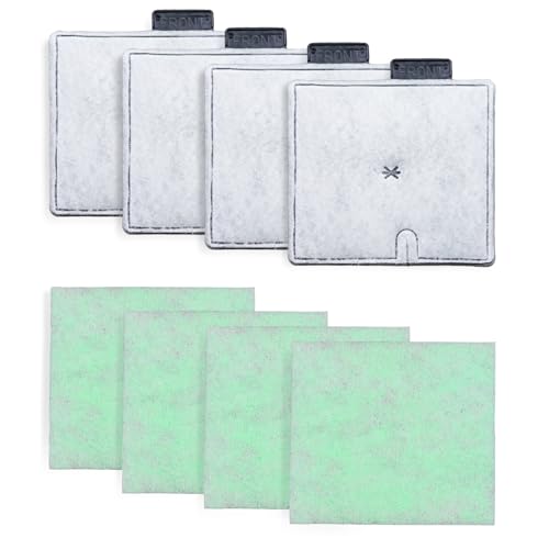 AQUACLR Kompatibel mit Interpet internen Patronenfilter CF2, viermonatiges Service-Kit (4 x Filterkartuschen, 4 x Algaway Pads) von AQUACLR