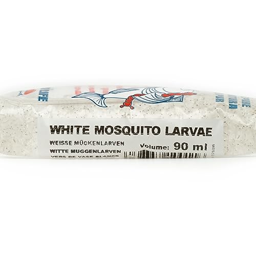 Aquarium Lebendfutter für Fische (Weiße Mückenlarven 90 ml - Aquarium Lebendfutter) von AQUAGEAR