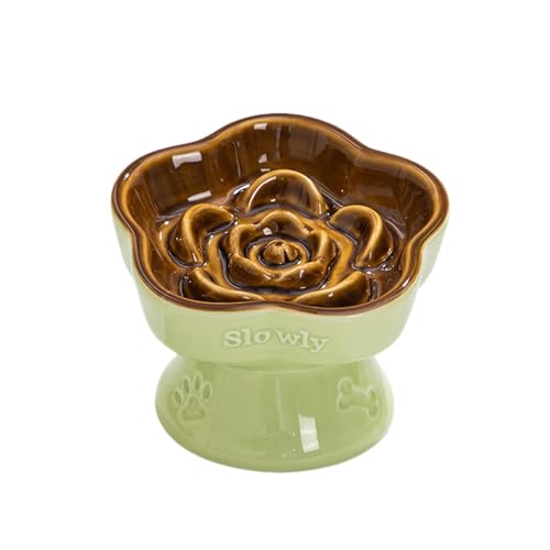 Aquainno Pet Slow Feeder Bowl, Erhöhte und geneigte Keramik Slow Feeder Schüssel für Katzen und kleine Hunde, Erhöhter Futternapf für Trocken- und Nassfutter, verhindert Erbrechen und Ersticken Aquainno Pet Slow Feeder Bowl, Erhöhte und geneigte Keramik Slow Feeder Schüssel für Katzen und kleine Hunde, Erhöhter Futternapf für Trocken- und Nassfutter, verhindert Erbrechen und Ersticken von AQUAINNO