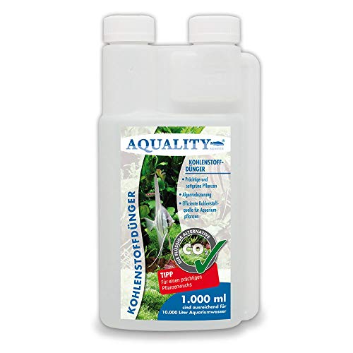 AQUALITY Aquarium CO2 Kohlenstoffdünger (Für prächtige, sattgrüne Aquarium-Pflanzen. Reduziert Algen, effiziente Kohlenstoffquelle), Inhalt:1 Liter von AQUALITY Aquaristik & Gartenteich